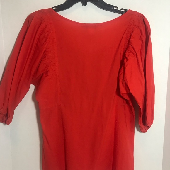 Banana Republic Eyelet Top Orange Medium BNWT - Picture 3 of 5